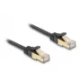 Netzwerkkabel DeLOCK RJ45 flach 5m Cat6A Schwarz