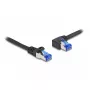 DeLOCK RJ45 Netzwerkkabel Cat.6A S/FTP 0,5 m Schwarz