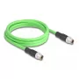 Netzwerkkabel DeLOCK M12 Kabel X-kodiert 8-polig Stecker auf Stecker PUR (TPU) 2 m