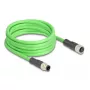 Netzwerkkabel DeLOCK M12 Kabel D-codiert 4-polig Stecker auf Buchse PUR (TPU) 5 m