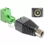 Kabel-Geschlechtsumwandler DeLOCK 65423 DC 2.1 x 5.5 mm 2p Schwarz Grün