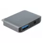 DeLOCK 63965 USB-C Audio-Adapter, 3,5-mm-Klinkenbuchse + USB-A, Anthrazit