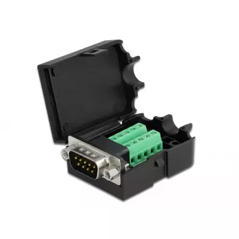 Kabelverbinder DeLOCK 66264 Sub-D 9 10-polige Anschlussklemme Schwarz
