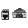 DeLOCK 63999 Seriell-Adapter, DB-9 Stecker auf RJ-45 Buchse, 20 cm, Schwarz