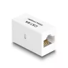 Delock 88134 Adapter RJ45 Buchse zu RJ45 Buchse, Cat.6A UTP, weiß