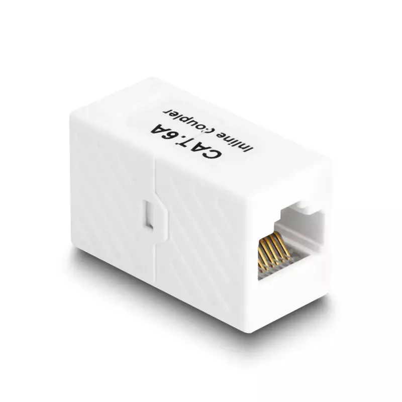 Delock 88134 Adapter RJ45 Buchse zu RJ45 Buchse, Cat.6A UTP, weiß
