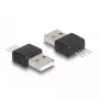 DeLOCK Adapter USB 2.0 Typ-A Stecker 4-polig Schwarz Silber 5V