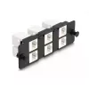 DeLOCK Keystone Adapterpanel 6-fach schwarz Flach RJ-45