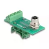 DeLOCK M12 Transfermodul-Adapter 8-polig A-kodiert Buchse auf 9-polige Klemmleiste