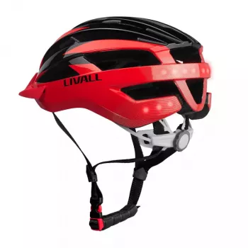 Livall MT1 Neo MTB Bluetooth Fahrradhelm, 58-62 cm, LED/SOS/Intercom, Rot (MT1NEO-L-RED)