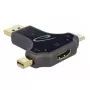DeLOCK 64060 3-in-1 Monitor-Adapter, USB-C / DisplayPort / mini DisplayPort Eingang zu HDMI Ausgang, 4K 60 Hz, Schwarz