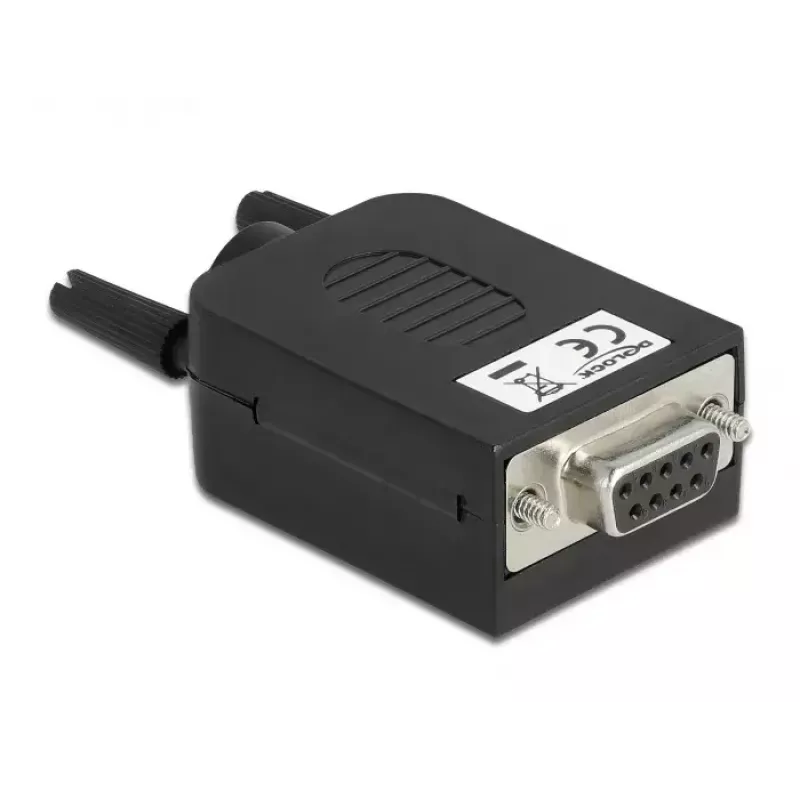 Drahtverbinder DeLOCK 66257 Sub-D 9 10-polige Anschlussklemme Schwarz