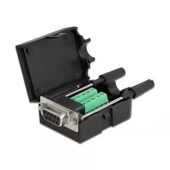Drahtverbinder DeLOCK 66257 Sub-D 9 10-polige Anschlussklemme Schwarz