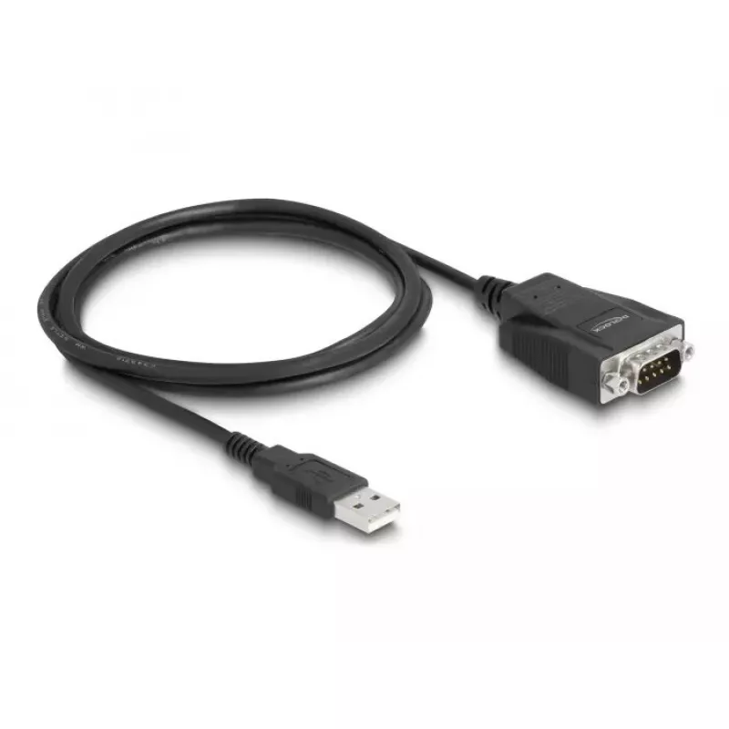 DeLOCK 64222 USB 2.0 Typ-A auf RS-232 DB9 Kabel-Adapter 0,13 m Schwarz