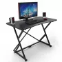 Techly Gaming Desk für PC mit abgeschrägter ergonomischer Kante Schwarz