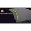 Techly Gaming Desk für PC mit abgeschrägter ergonomischer Kante Schwarz