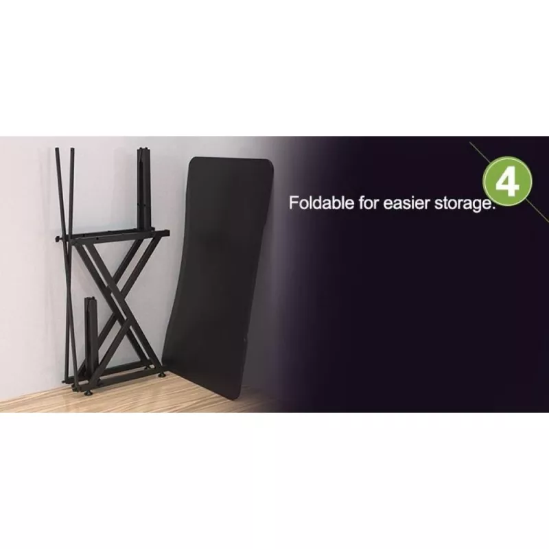 Techly Gaming Desk für PC mit abgeschrägter ergonomischer Kante Schwarz