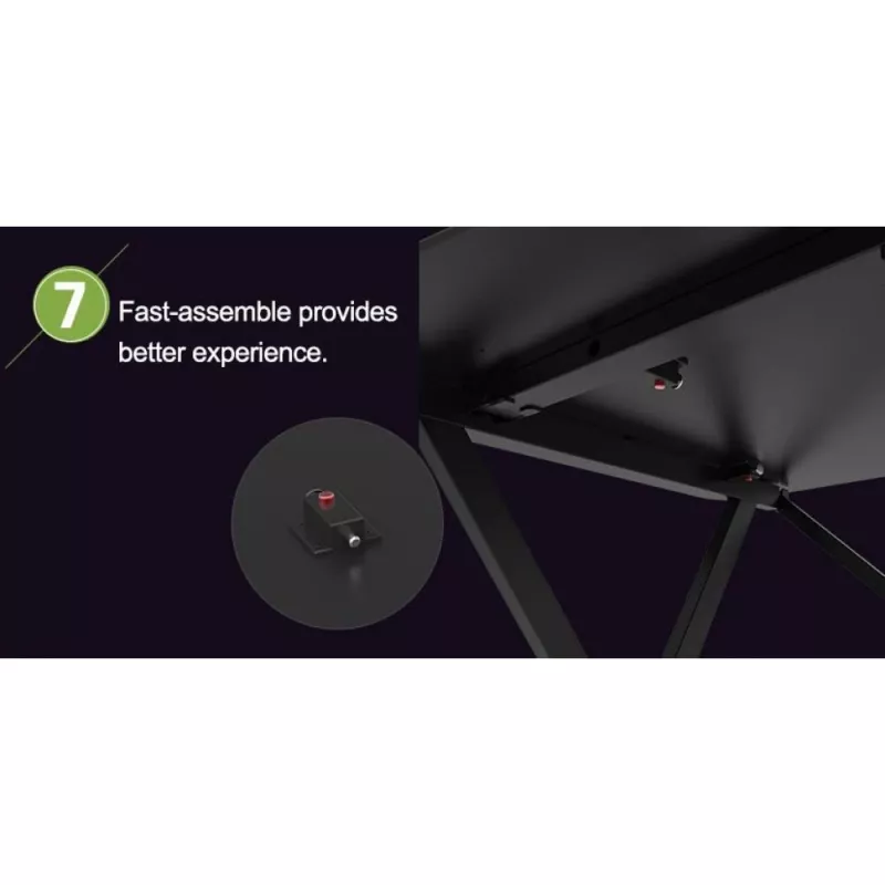 Techly Gaming Desk für PC mit abgeschrägter ergonomischer Kante Schwarz
