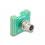 DeLOCK M12 Transfermodul-Adapter, 17-polig, A-codiert, Buchse auf 18-polige Anschlussklemme