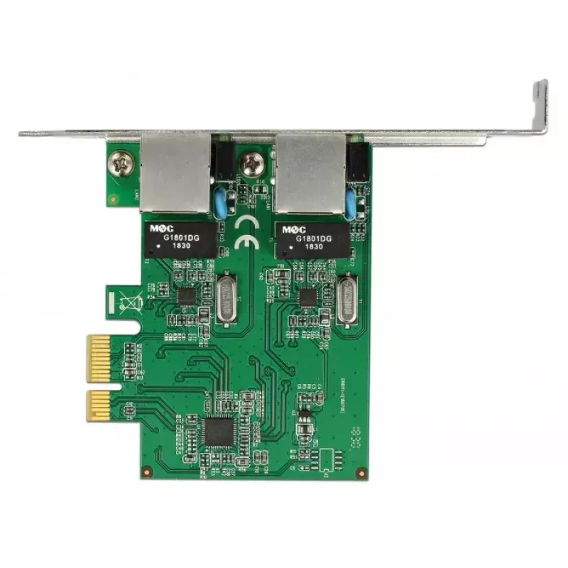 DeLOCK 89999 PCI Express x1 Dual Gigabit LAN-Karte, 2x RJ45, RTL8111
