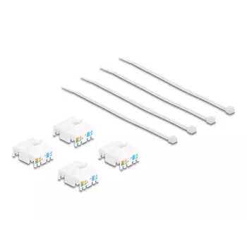 DeLOCK Keystone-Modul 86051 Flach RJ-45 Weiß 4 Stück