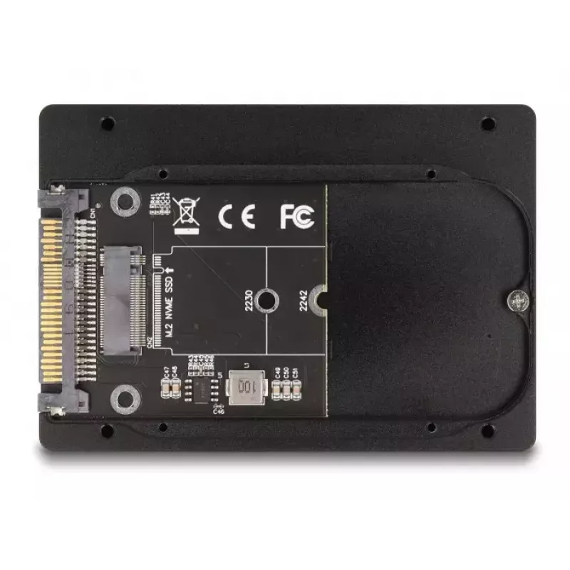 DeLOCK 2,5" Konverter U.2 SFF-8639 auf M.2 NVMe Key M, 7 mm (63379)