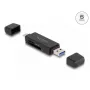 Card Reader DeLOCK 91004 USB 3.2 Gen 1 Type-A Type-C Schwarz
