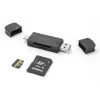 Kartenleser DELOCK USB 5 Gbps USB Type-C / Type-A für SD und MicroSD, Schwarz, 5000 Mbit/s, 21×77×10 mm