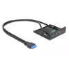 Frontblende DeLOCK 3,5 Zoll USB 3.2 Gen 1 2 x USB Typ-A HD-Audio