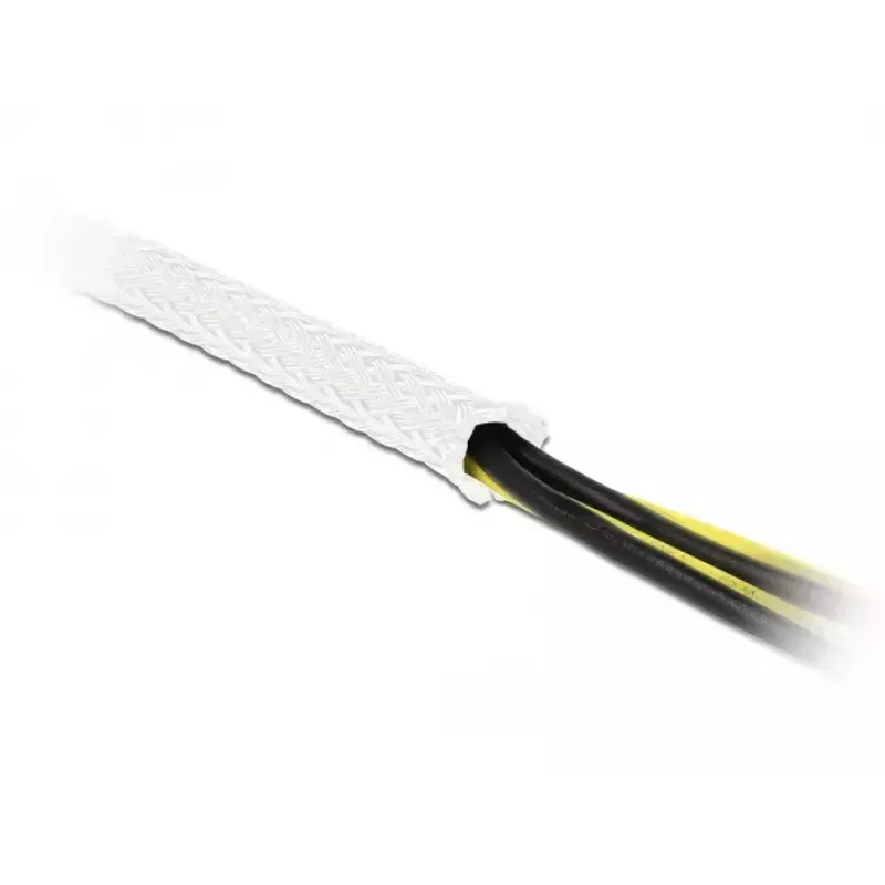 Geflechtschlauch DeLOCK 20692 10 m x 3 mm weiß