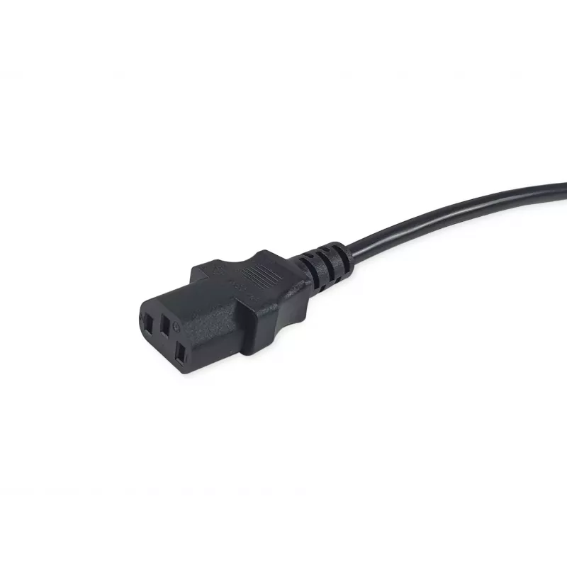 Equip UK Stromkabel, C13 auf BS1363, 2 m, Schwarz, 10 A Sicherung