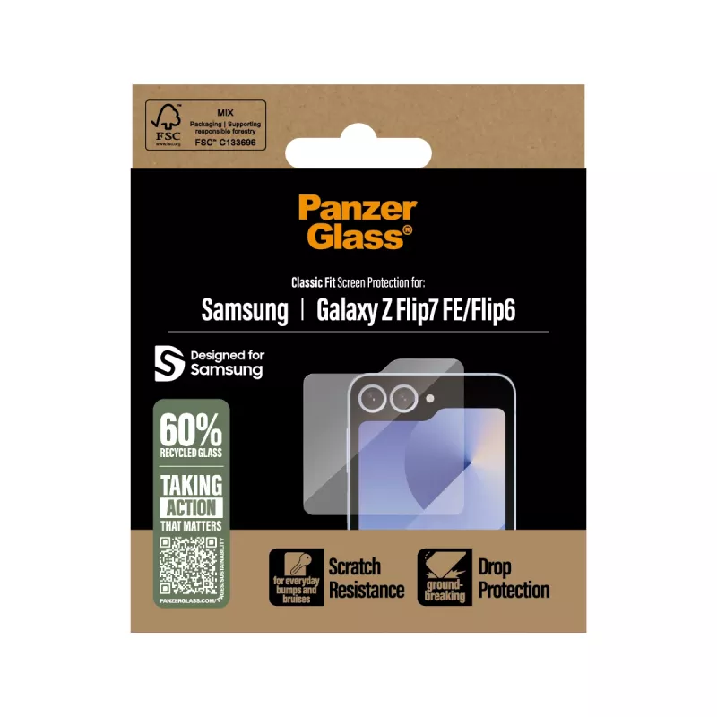 PanzerGlass Classic Fit Displayschutz Samsung Galaxy Z Flip6, 7368