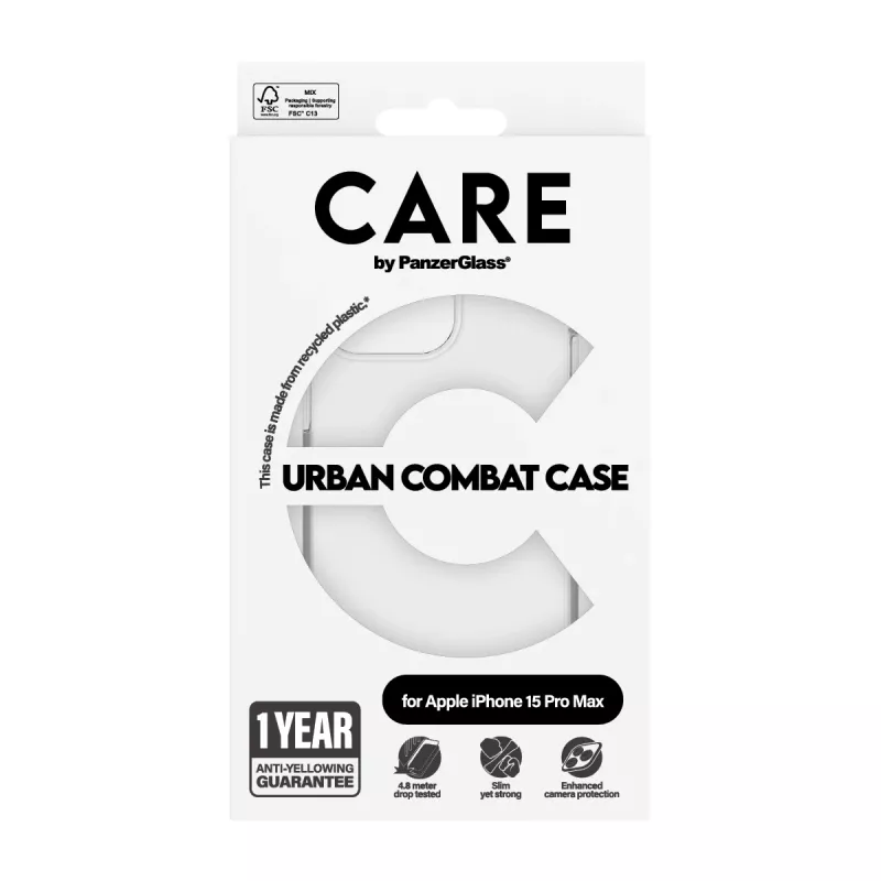 PanzerGlass CARE™ by ® Urban Combat Hülle Transparent iPhone 15 Pro Max