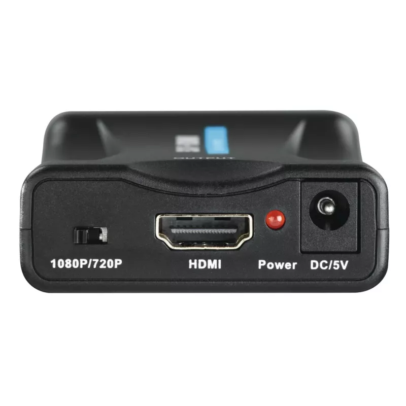 Hama 00121775 SCART-auf-HDMI-Videokonverter, 1080p, schwarz