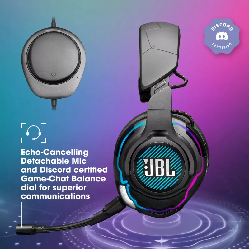 JBL Quantum One kabelgebundenes Over-Ear-Gaming-Headset, aktive Geräuschunterdrückung, USB-C, 3,5 mm, 20 - 20000 Hz, schwarz