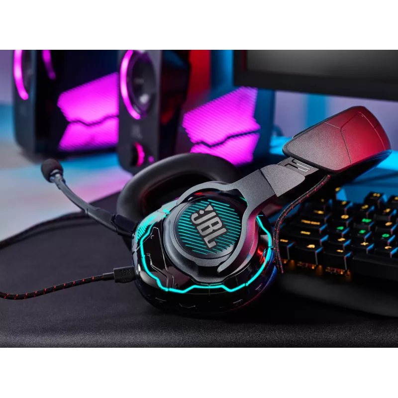 JBL Quantum One kabelgebundenes Over-Ear-Gaming-Headset, aktive Geräuschunterdrückung, USB-C, 3,5 mm, 20 - 20000 Hz, schwarz