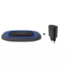RealPower FreeCharge-10 Wireless-Ladestation mit Adapter, Schwarz/Blau (257640)
