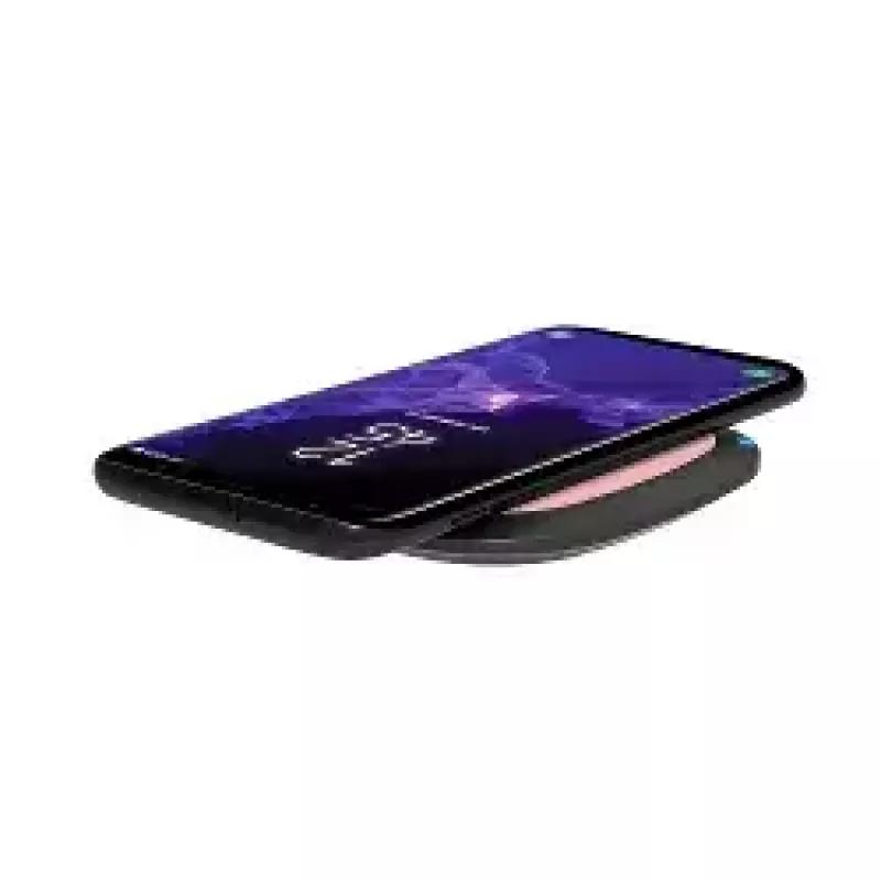 RealPower FreeCharge-10 Wireless Ladestation mit Adapter, Schwarz/Pink (266105)