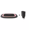 RealPower FreeCharge-10 Wireless Ladestation mit Adapter, Schwarz/Pink (266105)