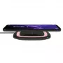 RealPower FreeCharge-10 Wireless Ladestation mit Adapter, Schwarz/Pink (266105)