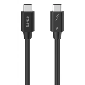 Hama USB-C Thunderbolt 5 Kabel 80 Gbit/s, 5 A, 240 W, 8K, 1 m