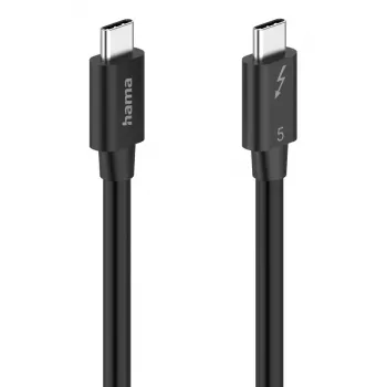 Hama USB-C Thunderbolt 5 Kabel 80 Gbit/s, 5 A, 240 W, 8K, 1 m