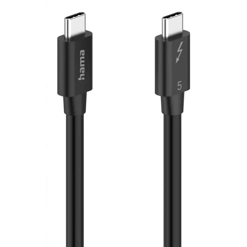 Hama USB-C Thunderbolt 5 Kabel 80 Gbit/s, 5 A, 240 W, 8K, 1 m