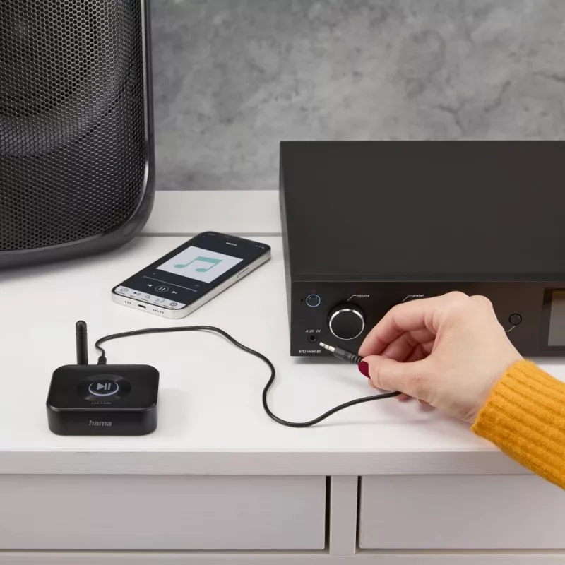 Hama Link.it solo Bluetooth-Audioempfänger-Adapter, 00205321