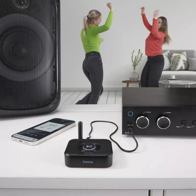 Hama Link.it solo Bluetooth-Audioempfänger-Adapter, 00205321