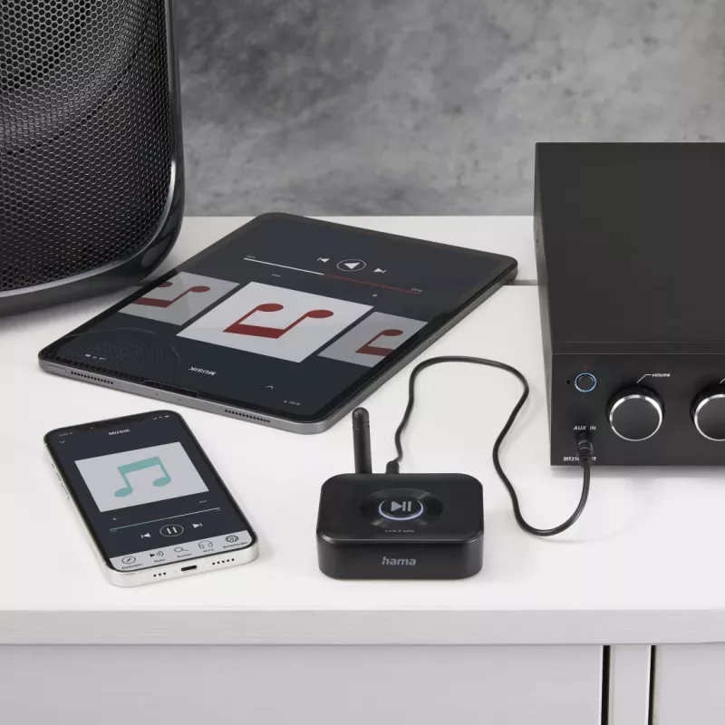 Hama Link.it solo Bluetooth-Audioempfänger-Adapter, 00205321
