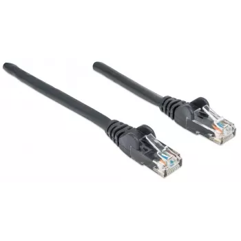 Intellinet Netzwerk Patchkabel, Cat6, 0,5 m, Schwarz, CCA, U/UTP, PVC, RJ45, vergoldete Kontakte, rastnasenfreier Knickschutz, Angespritzter Knickschutz, Lebenslange Garantie