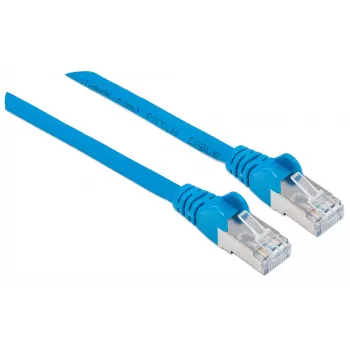 Intellinet Netzwerk-Patchkabel, Cat6, 2 m, Blau, Kupfer, S/FTP, LSOH/LSZH, PVC, RJ45, vergoldete Kontakte, rastnasenfrei, Knickschutztülle, lebenslange Garantie