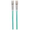 Intellinet Glasfaser-Patchkabel, OM3, LC/LC, 1 m, Aqua, Duplex, Multimode, 50/125 µm, LSZH, Faser, lebenslange Garantie