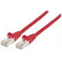 Intellinet Netzwerk-Patchkabel, Cat6A, 0,5 m, Rot, Kupfer, S/FTP, LSOH / LSZH, PVC, RJ45, vergoldete Kontakte, Knickschutz, Zugentlastung, lebenslange Garantie